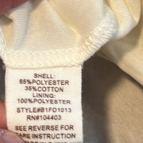 ByThe River,Gingham w/Gold Shimmer, Gathered Neck & Sleeves,Heavier,Size L - Picture 8 of 14